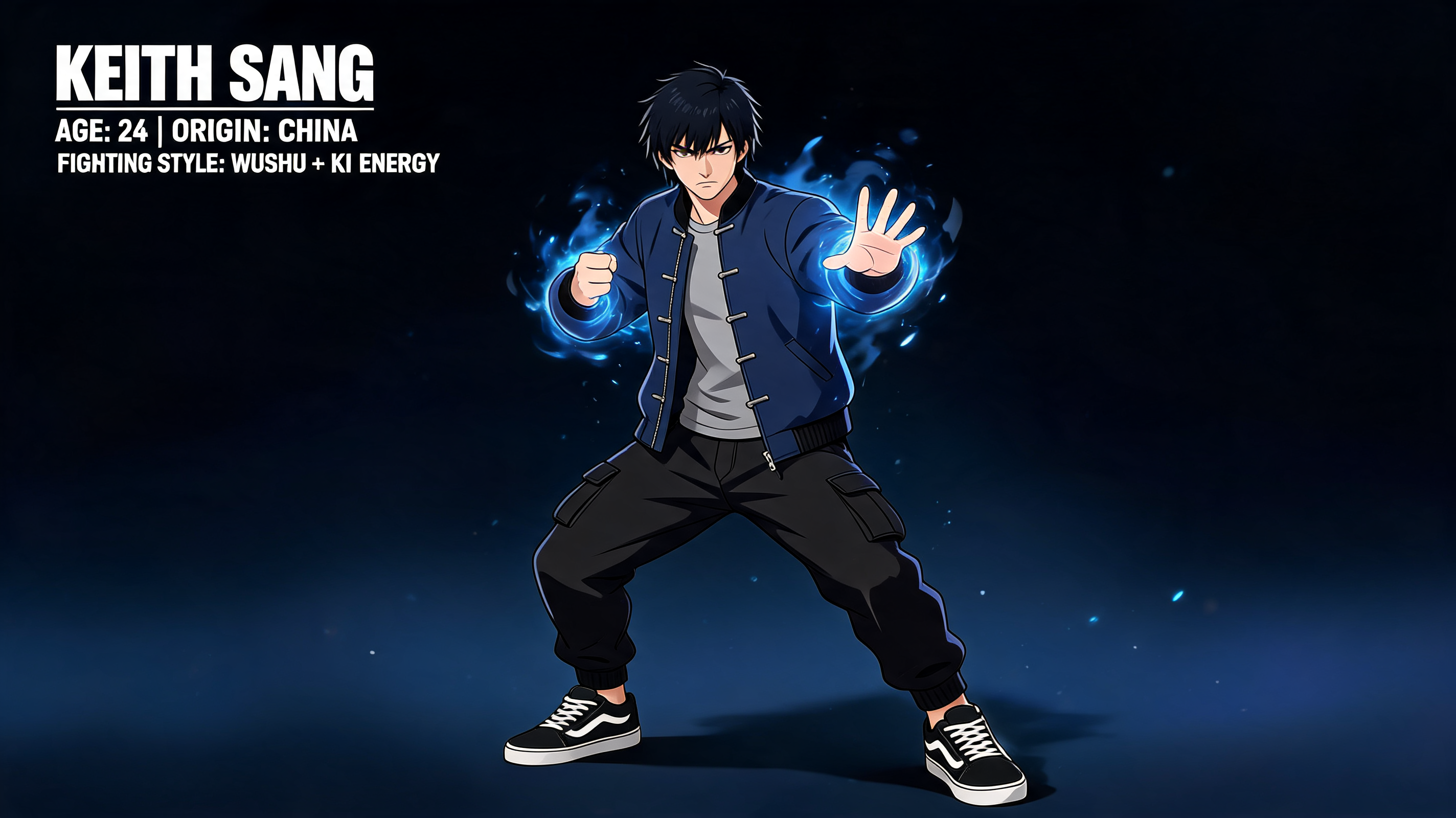 Keith Sang, a wushu and ki-energy fighter from China